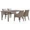 Armen Living Silvana 5 Piece Gray Aluminum Outdoor Dining Set with Gray Fabric 840254332935 - alternate 1